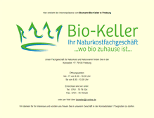 Tablet Screenshot of biokeller-freiburg.de